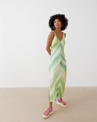 Oliver Bonas - Ombre Stripe Midi Slip Dress, Size 6 - Lyst