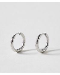Oliver Bonas - Stevie Silver Tone Waterproof Small Hoop Earrings - Lyst