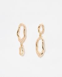 Oliver Bonas - Vianne Organic Loops Tone Statement Earrings - Lyst