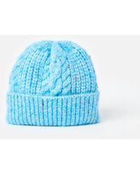 Oliver Bonas - Marl Cable Knit Beanie Hat - Lyst