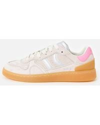 Coolway - Goal Ice Silver Metallic Suede Trainers, Size 5 - Lyst