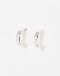 Oliver Bonas - Donna Disco Faceted Hoop Earrings - Lyst