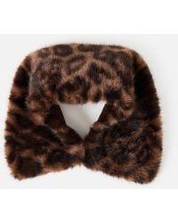 Oliver Bonas - Animal Print Faux Fur Collar - Lyst