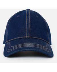 Oliver Bonas - Dark Cherry Motif Denim Cap Hat - Lyst