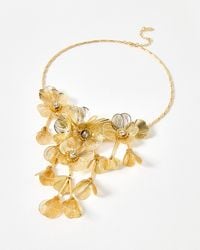 Oliver Bonas - Kimberly Tone Statement Flower Necklace - Lyst