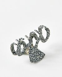 Oliver Bonas - Dora Monochrome Spoted Wavy Hair Claw Clip - Lyst