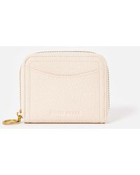 Oliver Bonas - Lola Ecru Zip Around Purse - Lyst