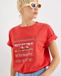 Oliver Bonas - Today Cross Stitch Embroidered T-shirt, Size 12 - Lyst