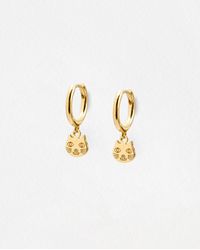Oliver Bonas - Django Cat Drop Hoop Earrings - Lyst