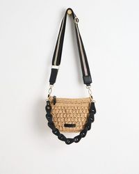 Oliver Bonas - Paddie Crochet Raffia Crossbody Bag - Lyst