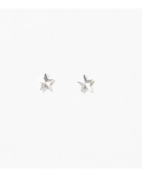 Oliver Bonas - Fay Star Silver Stud Earrings - Lyst