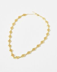 Oliver Bonas - Briallen Filigree Plated Chain Necklace - Lyst