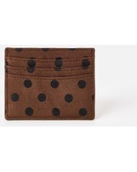 Oliver Bonas - Lola Polka Dot Faux Suede Zipped Card Holder - Lyst