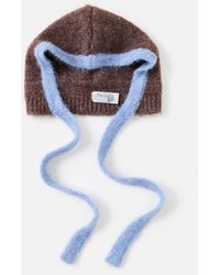 Oliver Bonas - & Blue Fluffy Knitted Bonnet - Lyst