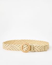 Oliver Bonas - Natural & Woven Jeans Belt, Size Small - Lyst
