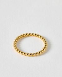Oliver Bonas - Blake Tone Waterproof Textured Stacking Ring - Lyst
