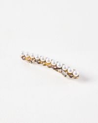 Oliver Bonas - Cassy Resin, Stone & Faux Pearl Barrette Hair Clip - Lyst