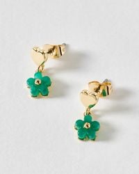 Oliver Bonas - Lucinda Mini Resin Flower Drop Earrings - Lyst