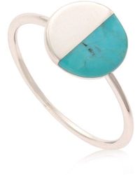 Oliver Bonas - Lyca Semi Circle Turquoise Ring - Lyst