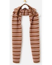 Oliver Bonas - & Pink Striped Knitted Hooded Scarf - Lyst