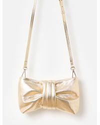 Oliver Bonas - Metallic Bow Clutch Bag - Lyst