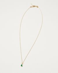 Oliver Bonas - Auden Green Onyx & Drop Pendant Necklace - Lyst