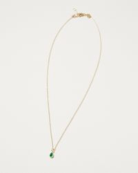 Oliver Bonas - Auden Green Onyx & Drop Pendant Necklace - Lyst