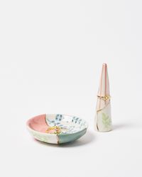 Oliver Bonas - Ashbee Ceramic Ring Holder & Trinket Dish Set Of Two - Lyst