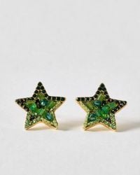 Oliver Bonas - Becca Stone Cluster Statement Star Stud Earrings - Lyst