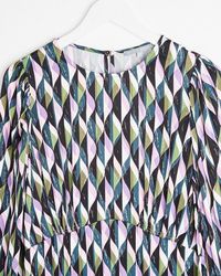 Oliver Bonas - Wavy Geometric Midi Dress - Lyst