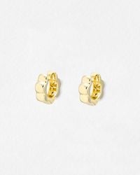 Oliver Bonas - Senna Scalloped Flower Clicker Hoop Earrings - Lyst