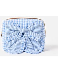 Oliver Bonas - Gingham Bow Wash Bag - Lyst