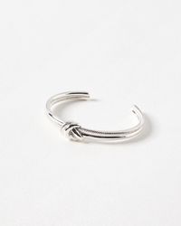Oliver Bonas - Carie Plaited & Twisted Knot Bangle - Lyst