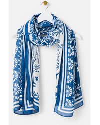 Oliver Bonas - & White Horse Tile Print Lightweight Scarf - Lyst