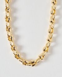 Oliver Bonas - Lucia Tone Chunky Chain Necklace - Lyst