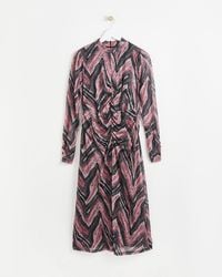 Oliver Bonas - Dotty Zebra Print Mesh Midi Dress, Size 6 - Lyst