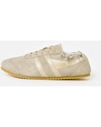 Gola - Aurora Bone & Gold Trainers, Size 3 - Lyst
