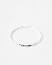 Oliver Bonas - Anita Engraved Textured Bangle - Lyst