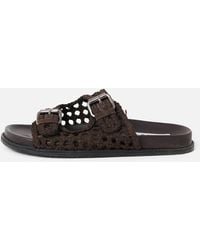 ASRA - Nia Chocolate Woven Leather Sandals, Size Uk 3 - Lyst