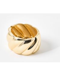Oliver Bonas - Jael Puffy Twisted Tone Bangle - Lyst