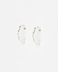 Oliver Bonas - Senna Scalloped Flower Large Hoop Earrings - Lyst