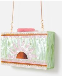 Oliver Bonas - Sun Print Box Clutch Bag - Lyst