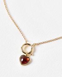 Oliver Bonas - Liza Resin Heart Pendant Chain Necklace - Lyst