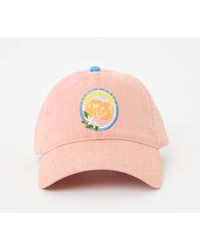 Oliver Bonas - Light Orange Badge Cap Hat - Lyst