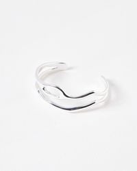 Oliver Bonas - Ilse Wavy Double Row Tone Bangle - Lyst
