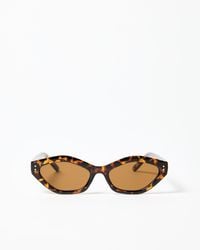 Oliver Bonas - Faux Tortoiseshell Cat Eye Sunglasses - Lyst