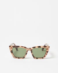 Oliver Bonas - Cat Eye Faux Tortoiseshell Square Sunglasses - Lyst