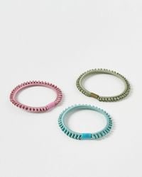 Oliver Bonas - Esther Frill Hair Bands Set Of Three - Lyst