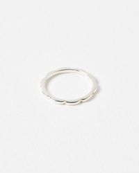 Oliver Bonas - Senna Scalloped Flower Ring - Lyst