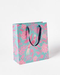 Oliver Bonas - Bird & Pink Gift Bag Large - Lyst